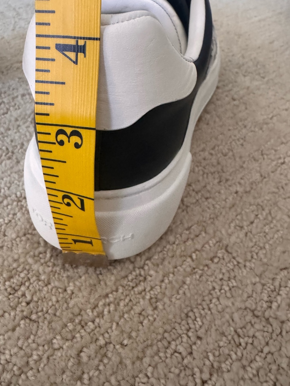 Tory Burch Black and White Logo Platform Sneakers - Picture 7 of 7
